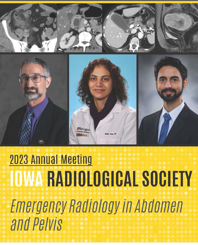 Iowa Radiological Society 2023 Annual Meeting: Emergency Radiology in Abdomen and Pelvis Banner